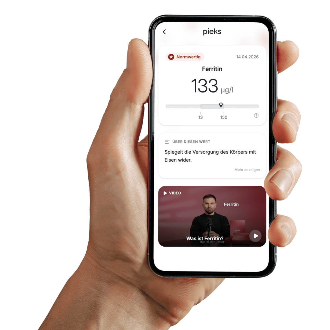 Ergebnisse in der pieks App